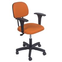 Cadeira De Escritório Secretária Giratória Laranja Denver com braco PP com regulagem de altura Cadeira De Escritório Secretária Giratória Laranja Denver com braco PP com regulagem de altura