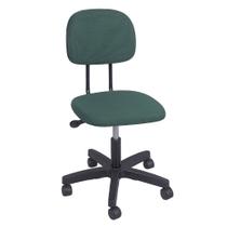 Cadeira De Escritório Secretária Giratória Verde com regulagem de altura