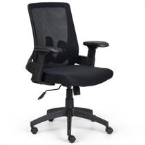Cadeira De Escritório Tela Mesh Diretor Giratória Ergonomica P310 Vision Preto