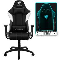 Cadeira de Escritório ThunderX3 EC3 gamer Ergonômica Branco com Estofado de material sintético Apoios de braços confortável