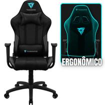 Cadeira de Escritório ThunderX3 EC3 gamer Ergonômica Preta com Estofado de material sintético Apoios de braços confortáveis