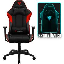 Cadeira de Escritório ThunderX3 EC3 gamer Ergonômica Rosa com Estofado de material sintético Apoios de braços confortávei