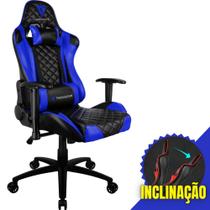 Cadeira de Escritório ThunderX3 Tgc12 gamer Ergonômica Azul com Estofado de material sintético Apoios de braços confortável