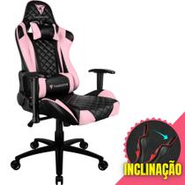 Cadeira de Escritório ThunderX3 Tgc12 gamer Ergonômica Rosa com Estofado de material sintético Apoios de braços confortável