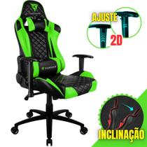 Cadeira de Escritório ThunderX3 Tgc12 gamer Ergonômica Verde com Estofado de material sintético Apoios de braços confortável