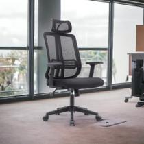 Cadeira de Escritório Totalmente Ajustável Com Encosto de Cabeça Tela Mesh Cadeira de Escritório Totalmente Ajustável Com Encosto de Cabeça Tela Mesh