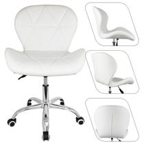 Cadeira De Escrotório Giratória Eiffel Office Slim Branco Elegância e Conforto em Cada Momento de Trabalho Pureza e Estilo para Seu Trabalho Eficiente