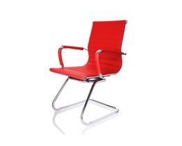 Cadeira de Espera Esteirinha Vermelho em material sintético - Base FIXA Cromada - Modelo D824-4A-F - 2% OFF no Frete
