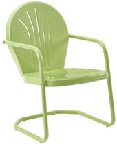 Cadeira de exterior Crosley Furniture Griffith Retro Metal Key Lime Cadeira de exterior Crosley Furniture Griffith Retro Metal Key Lime