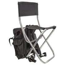 Cadeira de ferro dobrável com encosto e mochila - BellaPesca