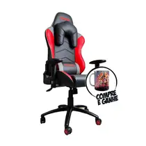 Cadeira de Gamer Ergonômica Reclinável Cor Vermelho e Preto Cadeira de Gamer Ergonômica Reclinável Cor Vermelho e Preto
