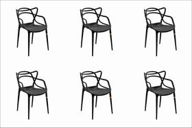 Cadeira De Jantar Allegra Pp Preto Rivatti Kit 6 Unidades Cadeira De Jantar Allegra Pp Preto Rivatti Kit 6 Unidades
