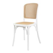 Cadeira de Jantar Amis com Tela Rattan Polipropileno Resistente para Ambientes Salas Cozinha e Eventos