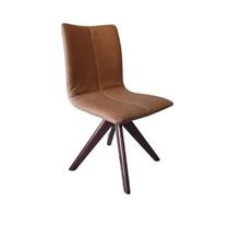 Cadeira de Jantar Andy Giratória Revestida em Tecido material sintético Caramelo