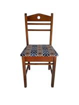 Cadeira de Jantar Antique com Assento Estofado Castanho Cadeira de Jantar Antique com Assento Estofado Castanho