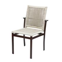 Cadeira de Jantar Área Gourmet em Alumínio e Corda Náutica Cadeira de Jantar Área Gourmet em Alumínio e Corda Náutica