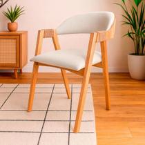Cadeira de Jantar Aurora Encosto Madeira Curva Mel Braço com Corda Sogisticada Acabamento Elegante Cadeira de Jantar Aurora Encosto Madeira Curva Mel Braço com Corda Sogisticada Acabamento Elegante