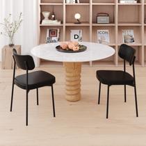 Cadeira de Jantar Avulsa Mynna com Estrutura Preta