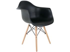 Cadeira de Jantar Charles Eames com Braço I Preta Cadeira de Jantar Charles Eames com Braço I Preta