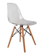 Cadeira de Jantar Charles Eames Wood Cristal Cadeira de Jantar Charles Eames Wood Cristal