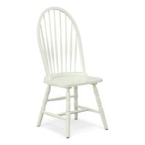 Cadeira de Jantar de Madeira Carolina Chair & Table Windsor Branca Cadeira de Jantar de Madeira Carolina Chair & Table Windsor Branca