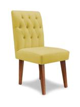 Cadeira De Jantar Decorativa Gabi Suede Amarelo