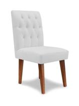 Cadeira De Jantar Decorativa Gabi Suede Branco