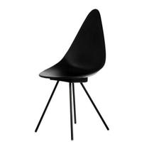 Cadeira de Jantar Design Jacobsen Drop Preta