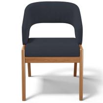 Cadeira De Jantar E Estar Living Estofada Lince L02 Suede Preto - Lyam Decor Cadeira De Jantar E Estar Living Estofada Lince L02 Suede Preto - Lyam Decor