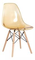 Cadeira de jantar Eames Chair em Acrílico na cor Ambar - BERING