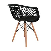 Cadeira de Jantar Eames Web Wood Pé Palito
