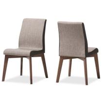 Cadeira de Jantar Estofada Baxton Studio Kimberly Gravel Cadeira de Jantar Estofada Baxton Studio Kimberly Gravel