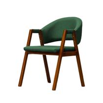 Cadeira De Jantar Estofada Essencial Base Madeira Maciça Veludo