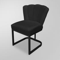 Cadeira de jantar Flor Industrial - Base de Ferro Preta