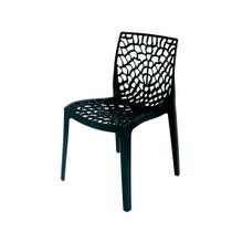 Cadeira de Jantar Gruvyer Cozinha Área Gourmet Empilhável Preto