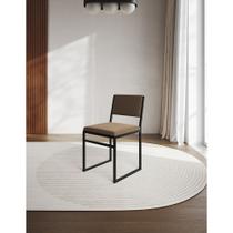 Cadeira de Jantar Industrial Isa Assento Estofado Veludo para Sala de Jantar Cozinha Mesa - Marrom Cadeira de Jantar Industrial Isa Assento Estofado Veludo para Sala de Jantar Cozinha Mesa - Marrom
