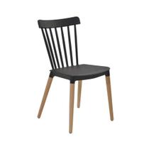 Cadeira De Jantar Janaina Pp Preta Base Madeira Rivatti Cadeira De Jantar Janaina Pp Preta Base Madeira Rivatti