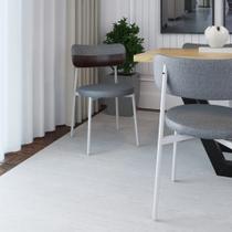 Cadeira de Jantar Kyta Tecido Mesclado Est.Branca Cadeira de Jantar Kyta Tecido Mesclado Est.Branca