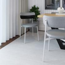 Cadeira de Jantar Kyta Tecido Mesclado Est.Branca Cadeira de Jantar Kyta Tecido Mesclado Est.Branca