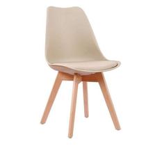 Cadeira de Jantar Leda em Madeira Maciça e Polipropileno