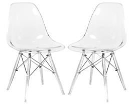 Cadeira de jantar LeisureMod Cresco Modern Molded ABS Plastic Cadeira de jantar LeisureMod Cresco Modern Molded ABS Plastic