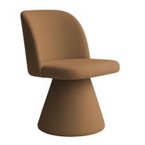 Cadeira de Jantar Liz Base Fixa Bouclé Terracota - Nexta Casa