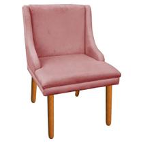 Cadeira De Jantar Liz Suede Rose - Drossi