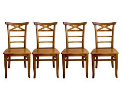 Cadeira de Jantar Luxo Conjunto 4 Unidades de Madeira Maciça Alta Densidade Premium Design Elegante Exclusivo Artesanal Ultra Durável Cadeira de Jantar Luxo Conjunto 4 Unidades de Madeira Maciça Alta Densidade Premium Design Elegante Exclusivo Artesanal Ultra Durável