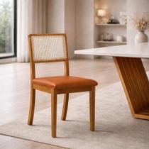 Cadeira De Jantar material sintético Encosto Em Tela Madeira Eucalipo Modelo Rubi Cadeira De Jantar material sintético Encosto Em Tela Madeira Eucalipo Modelo Rubi