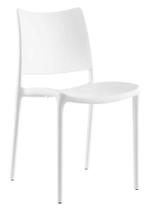 Cadeira de Jantar Modway Hipster em Plástico Moldado Branco Empilhável