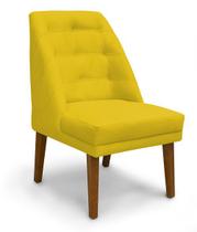Cadeira De Jantar Paris Suede Amarelo - Meular Decor