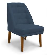 Cadeira De Jantar Paris Suede Azul Marinho - Meular Decor