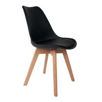 Cadeira de Jantar Saarinen Wood Preta - Emporio Tiffany