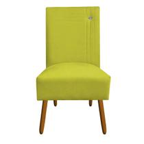 Cadeira De Jantar Sevilha Pés Palito Suede Amarelo - D'Classe Decor